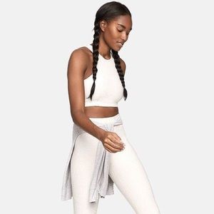 Outdoor Voices Athena Crop Top In Oatmeal